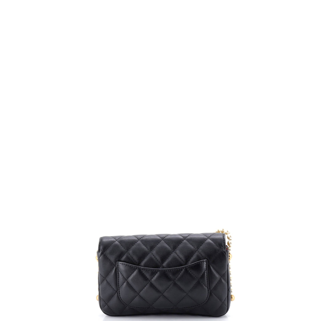 About Pearls Wallet on Chain Quilted Calfskin