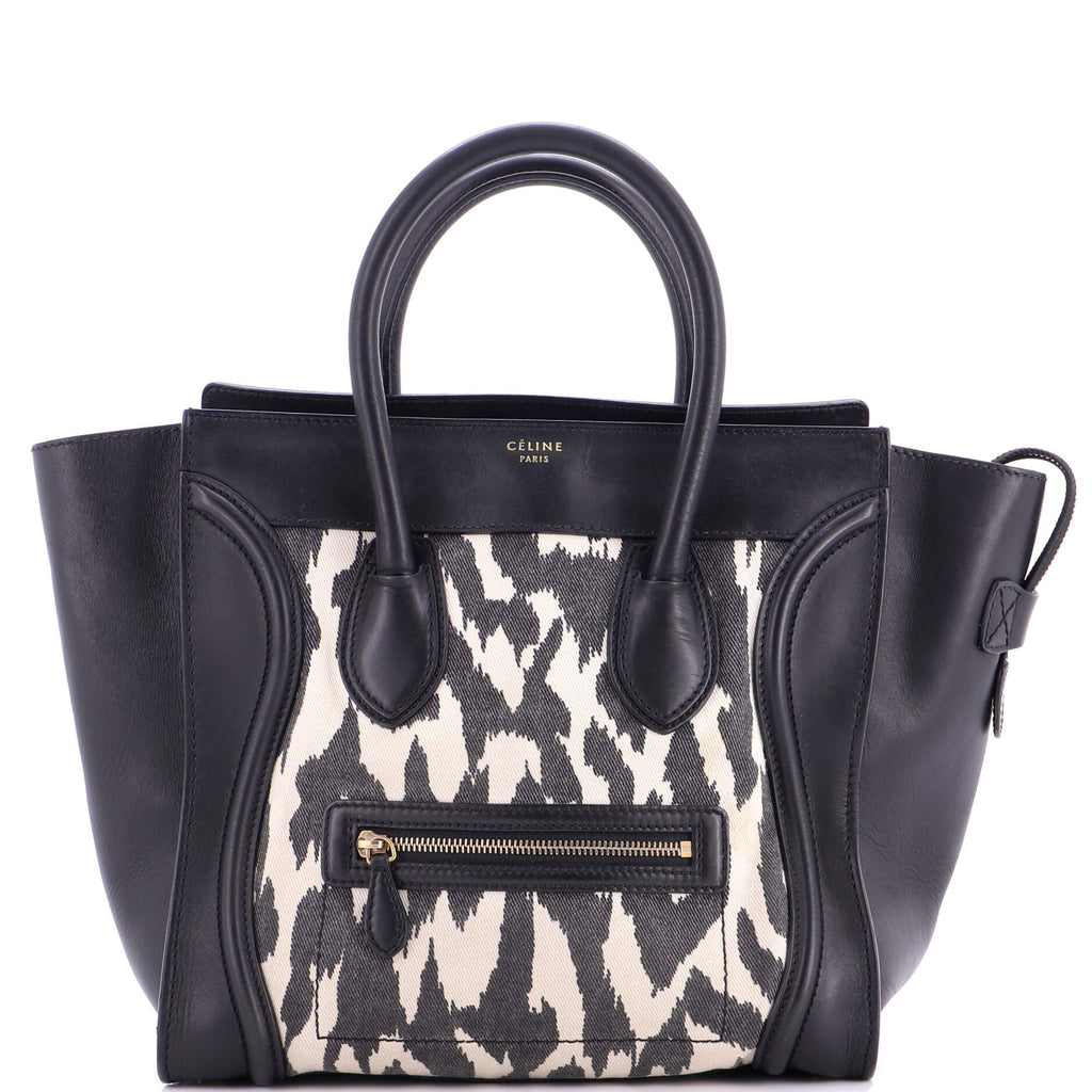 Luggage Bag Printed Canvas and Leather Mini