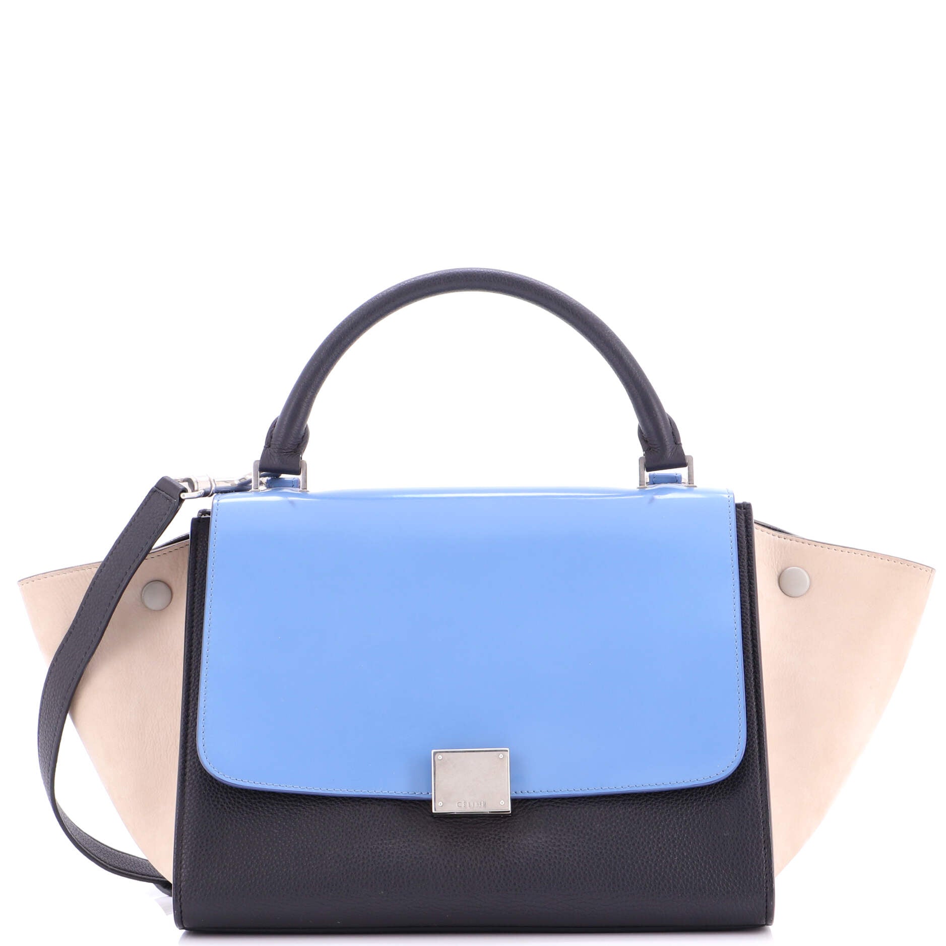 Trapeze Bag Leather with Patent Small