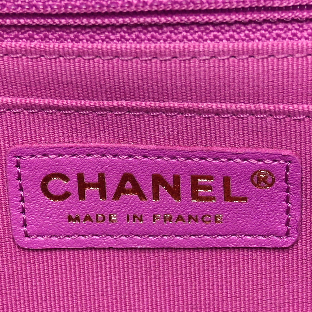 Lambskin Quilted Mini Flap Purple