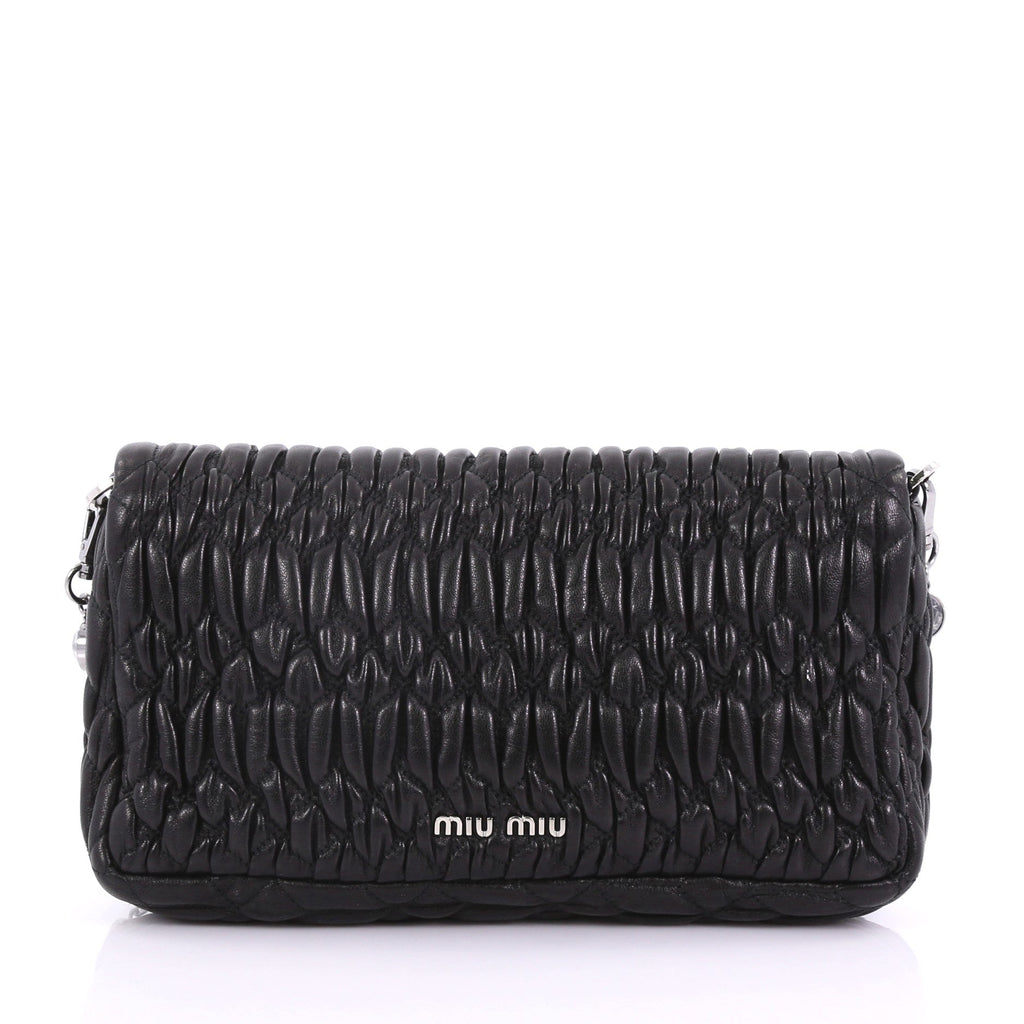 Crystal Clutch Matelasse Leather Small