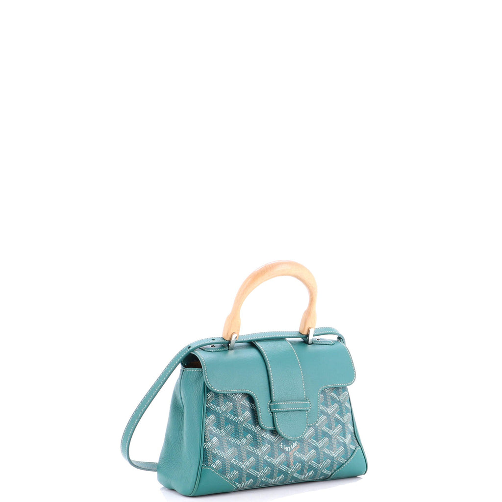 Saigon Top Handle Bag Coated Canvas with Leather Mini