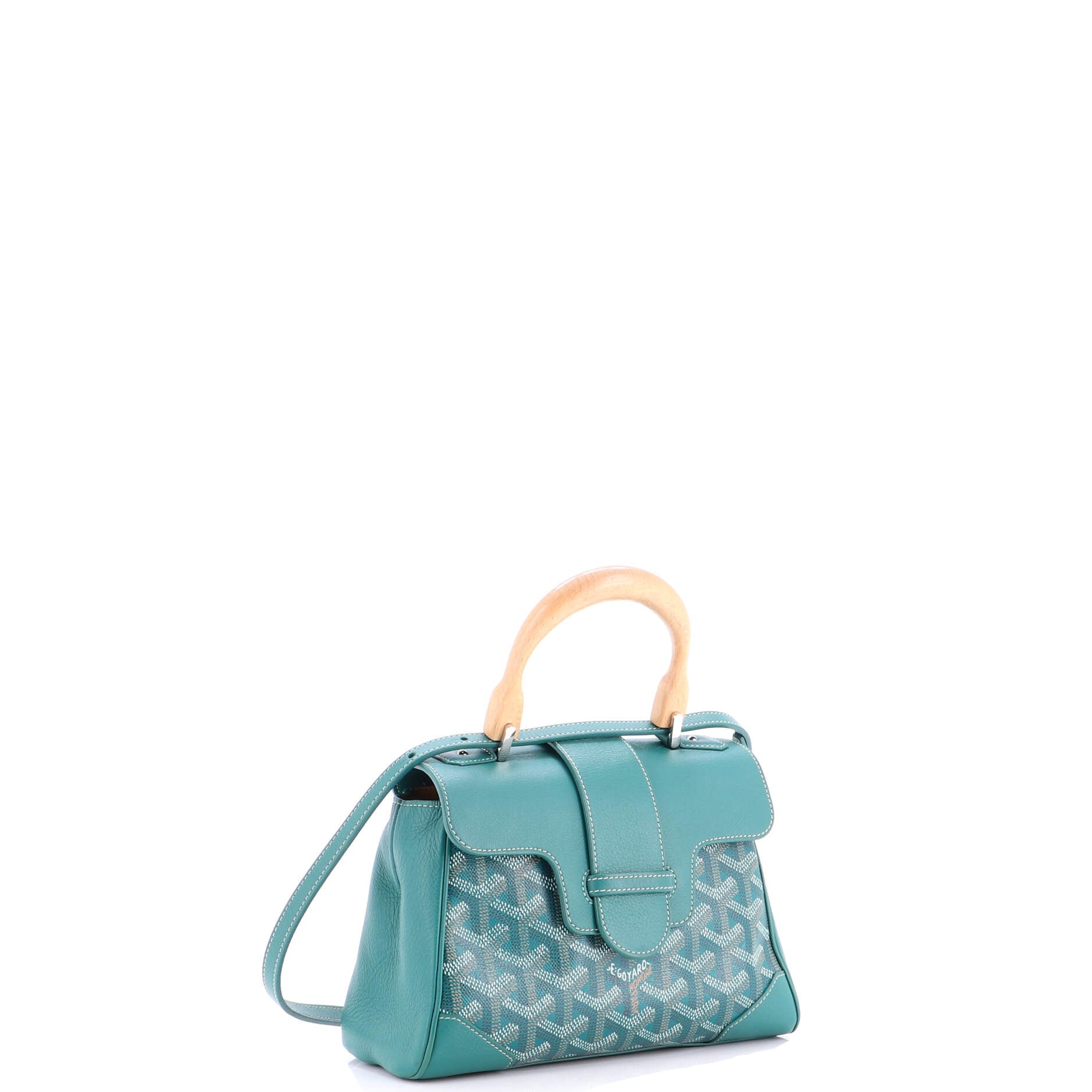 Saigon Top Handle Bag Coated Canvas with Leather Mini