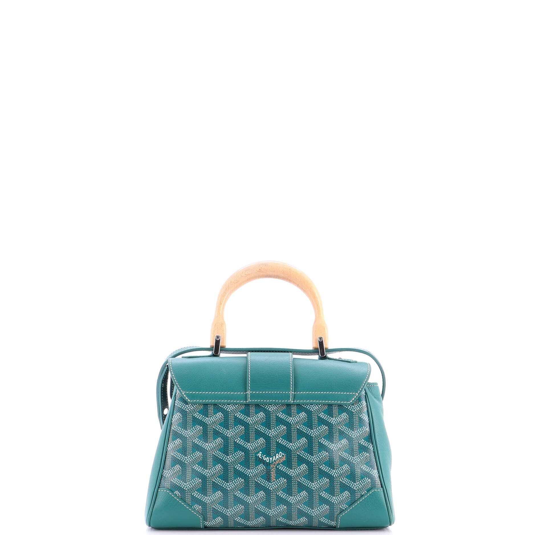 Saigon Top Handle Bag Coated Canvas with Leather Mini