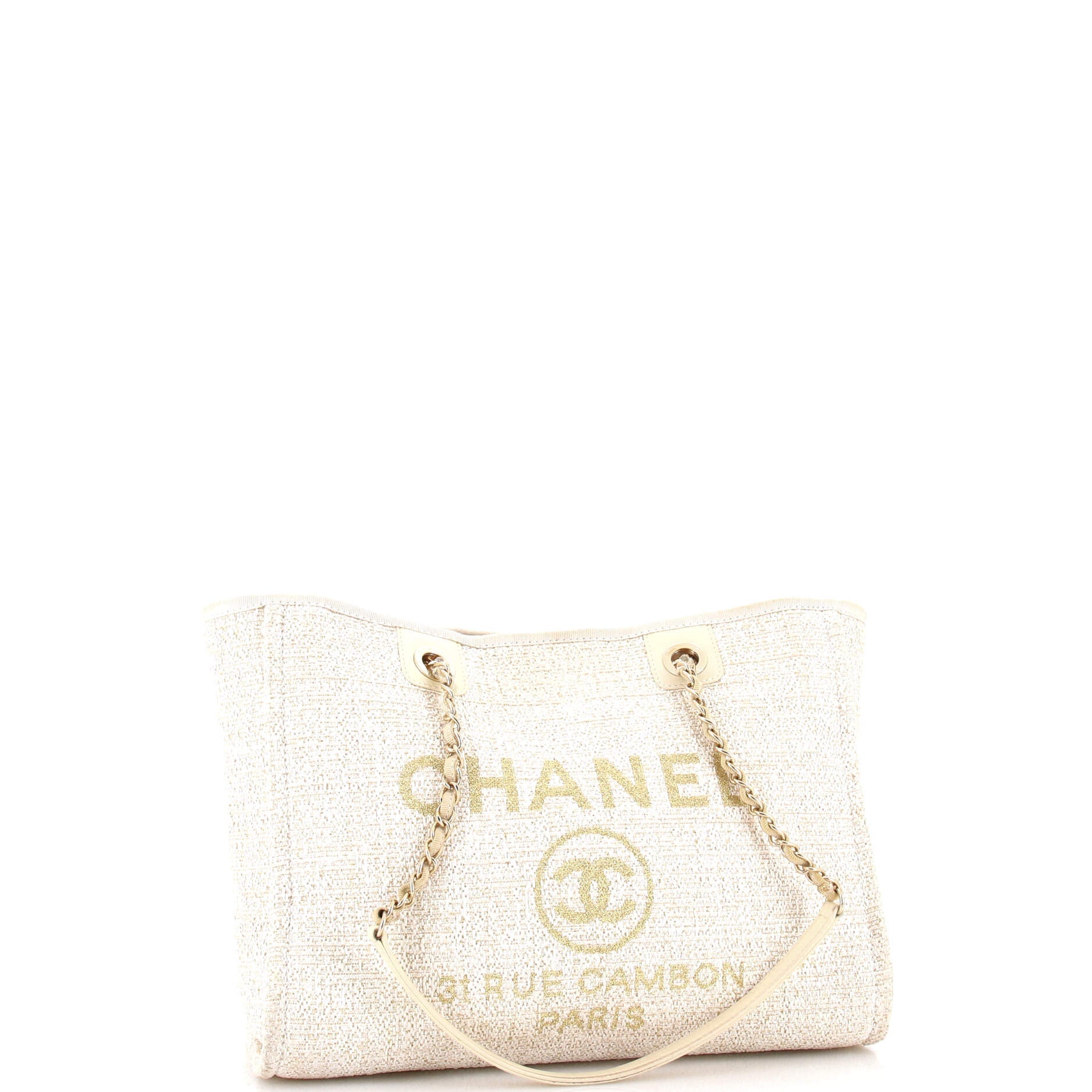Deauville Tote Raffia with Glitter Detail Small