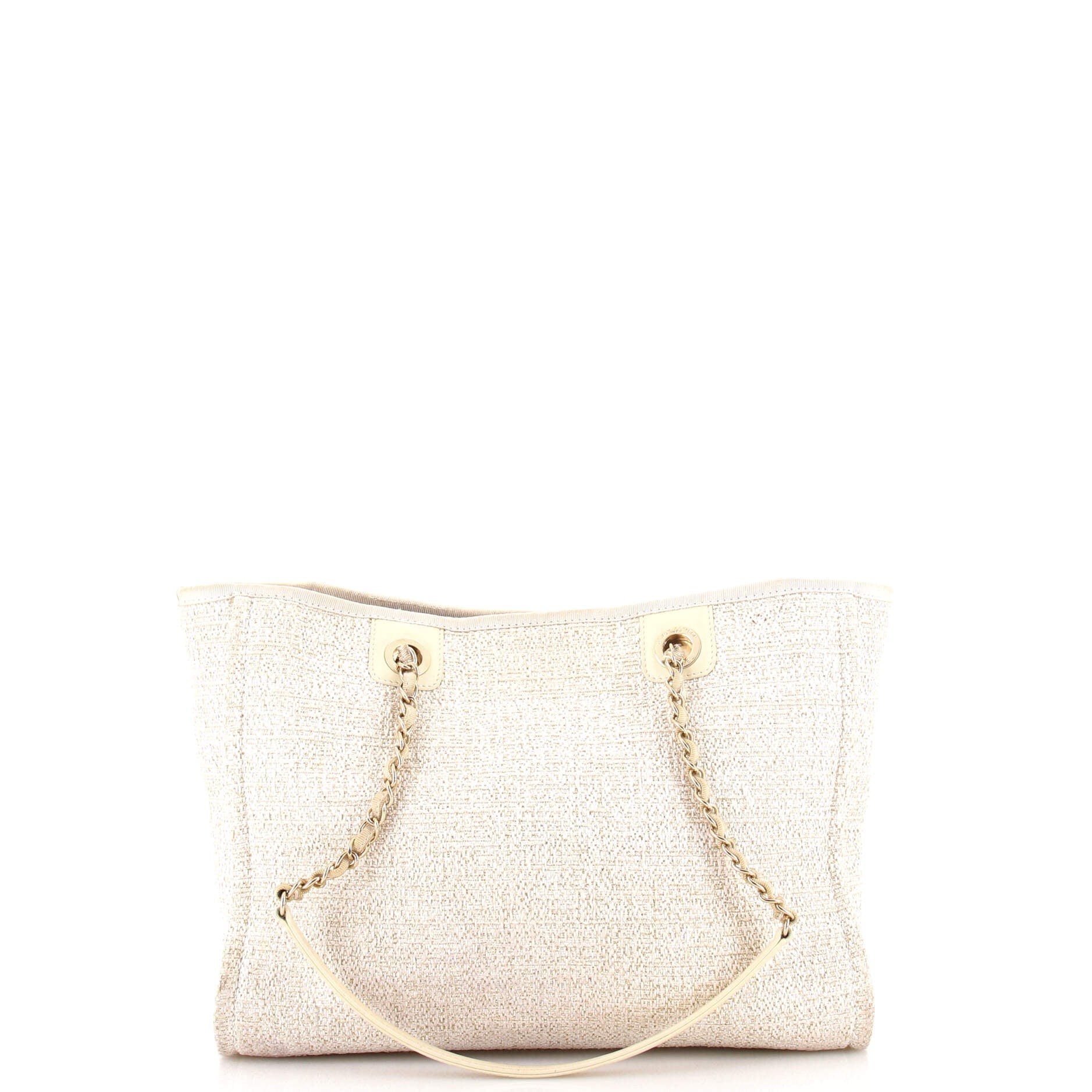 Deauville Tote Raffia with Glitter Detail Small