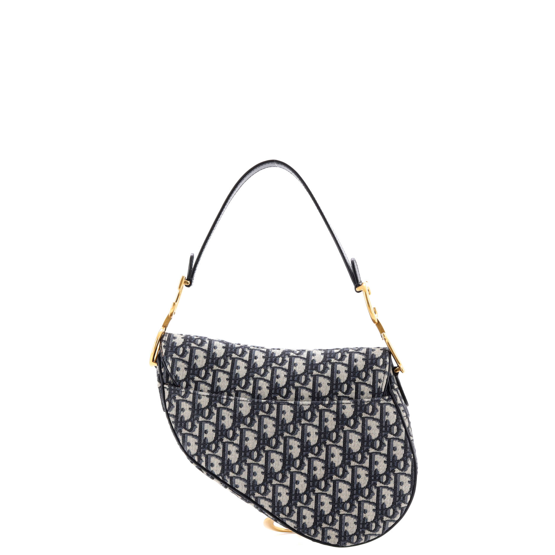 Saddle Handbag with Strap Oblique Canvas Medium