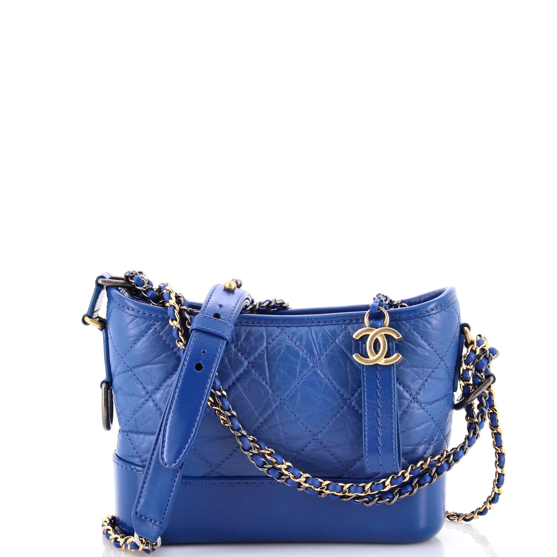Gabrielle Hobo Quilted Aged Calfskin Small