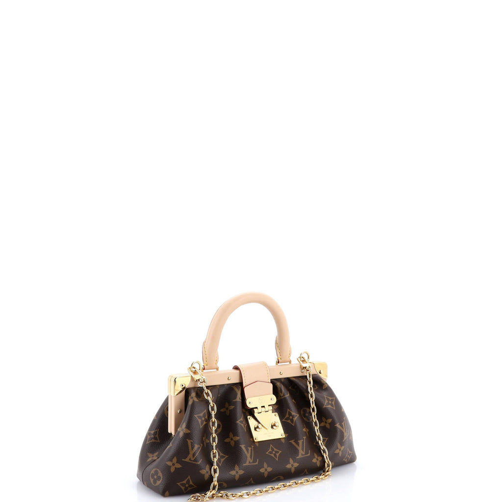 Monogram Top Handle Frame Clutch Monogram Canvas