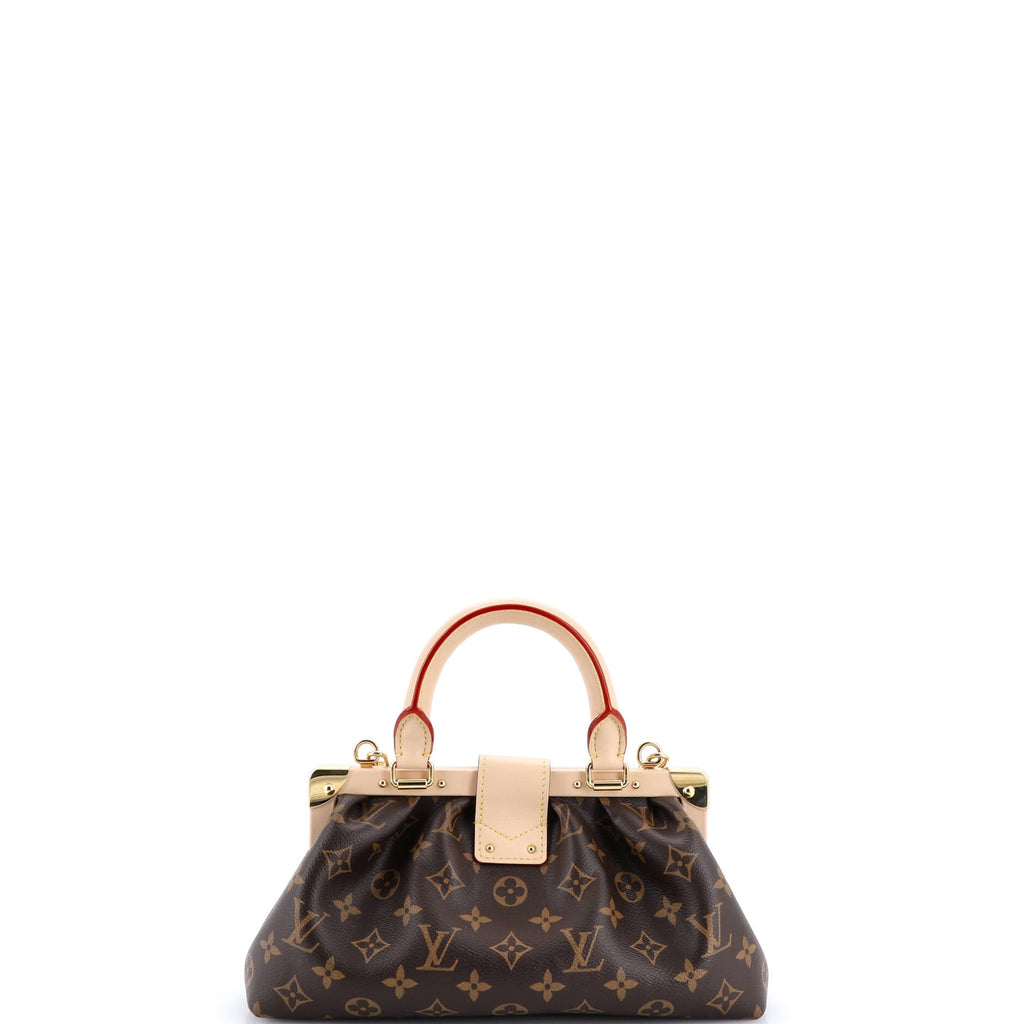 Monogram Top Handle Frame Clutch Monogram Canvas