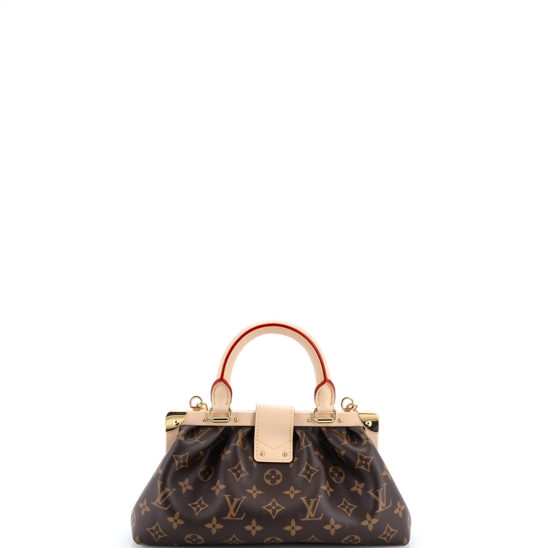 Monogram Top Handle Frame Clutch Monogram Canvas