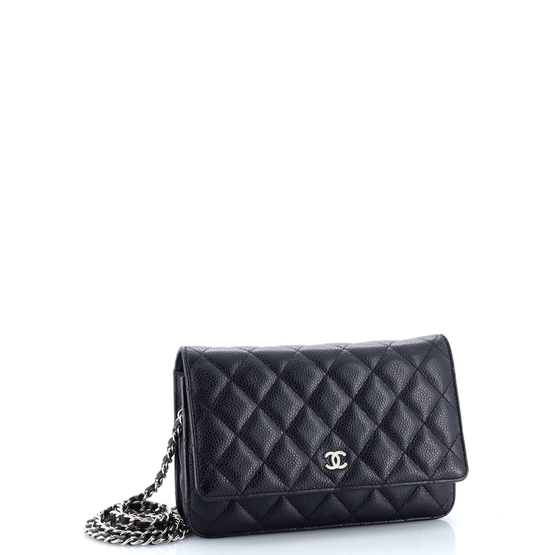 Wallet on Chain Quilted Caviar
