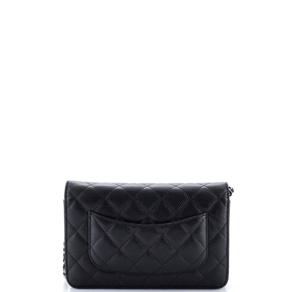 Wallet on Chain Quilted Caviar