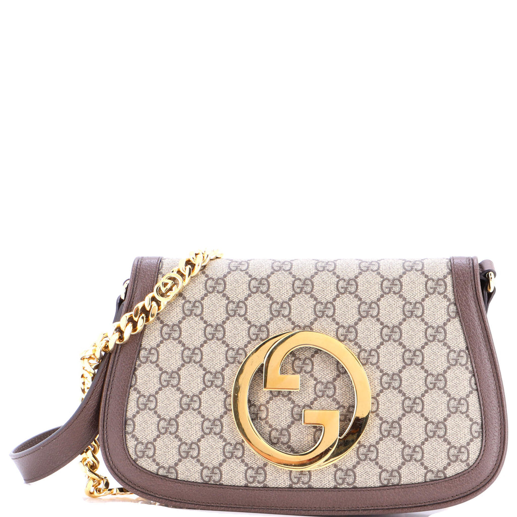 Blondie NM Chain Flap Bag GG Coated Canvas Small
