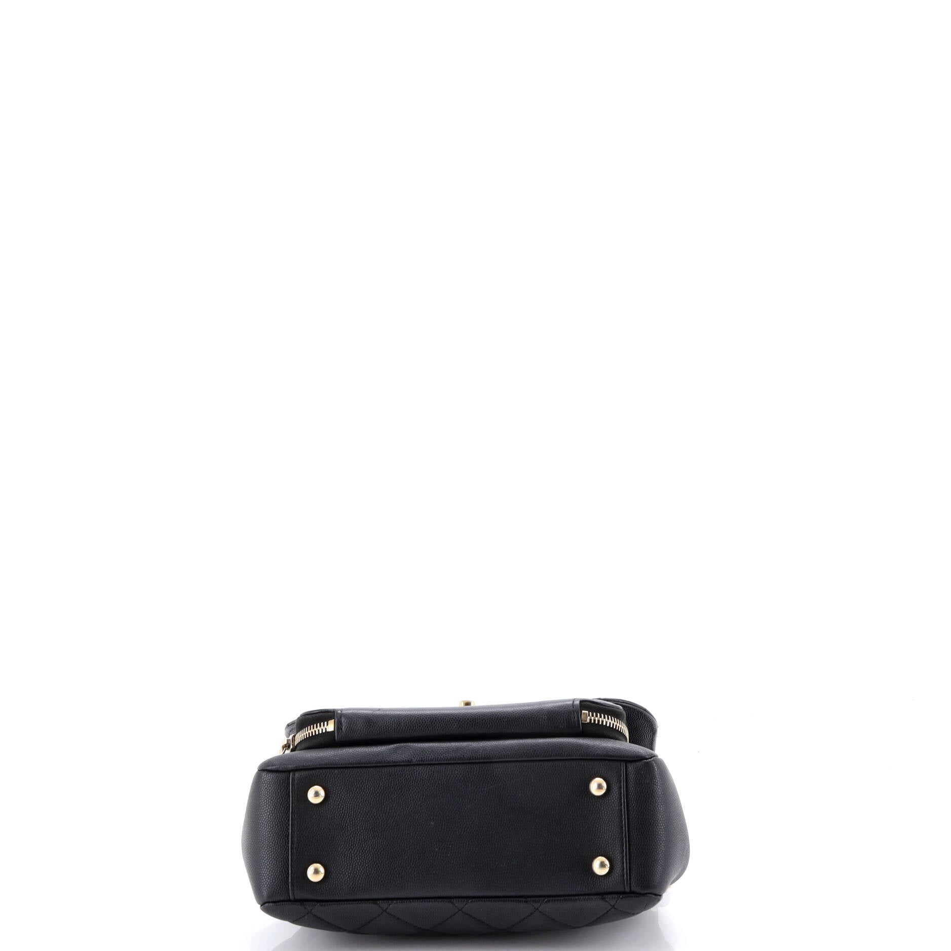 Business Affinity Flap Bag Quilted Caviar Small