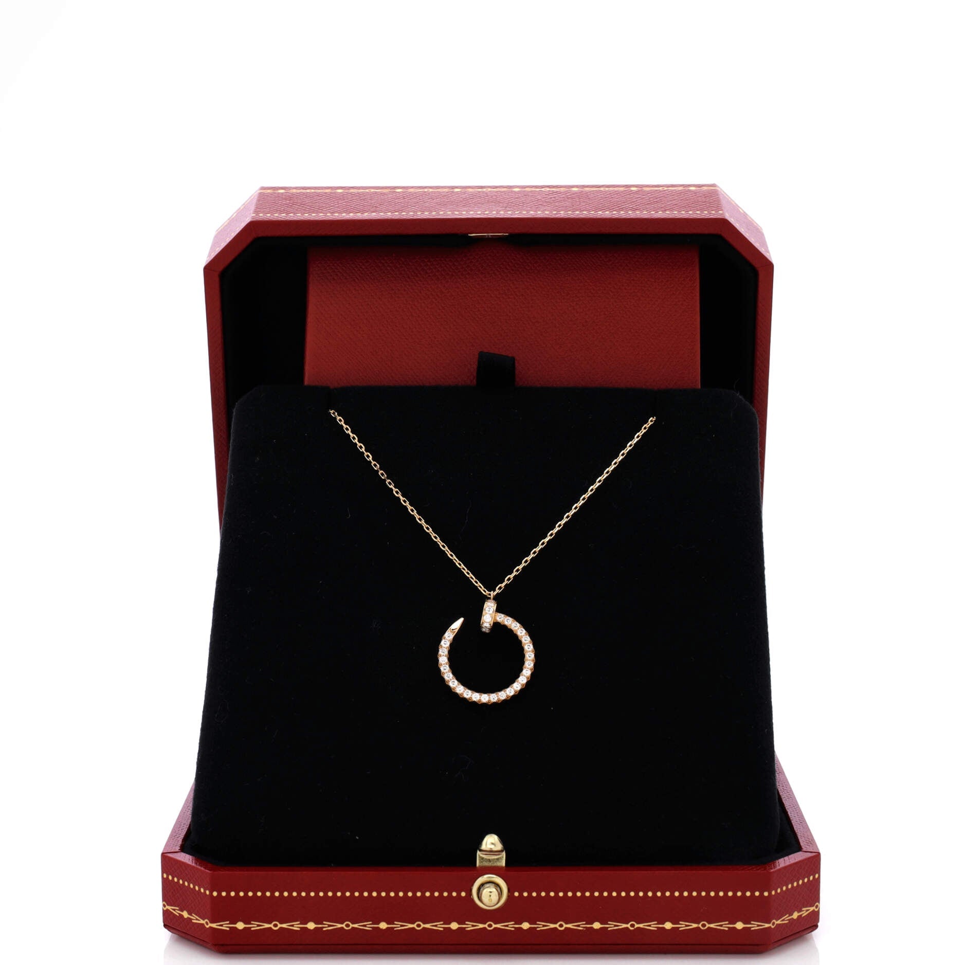 Juste un Clou Pendant Necklace 18K Yellow Gold and Pave Diamonds