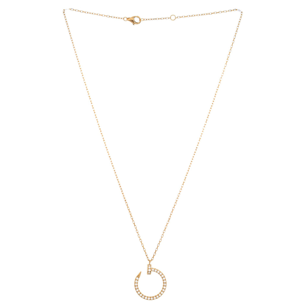 Juste un Clou Pendant Necklace 18K Yellow Gold and Pave Diamonds