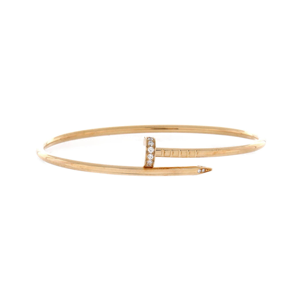 Juste un Clou Bracelet 18K Yellow Gold with Diamonds Small
