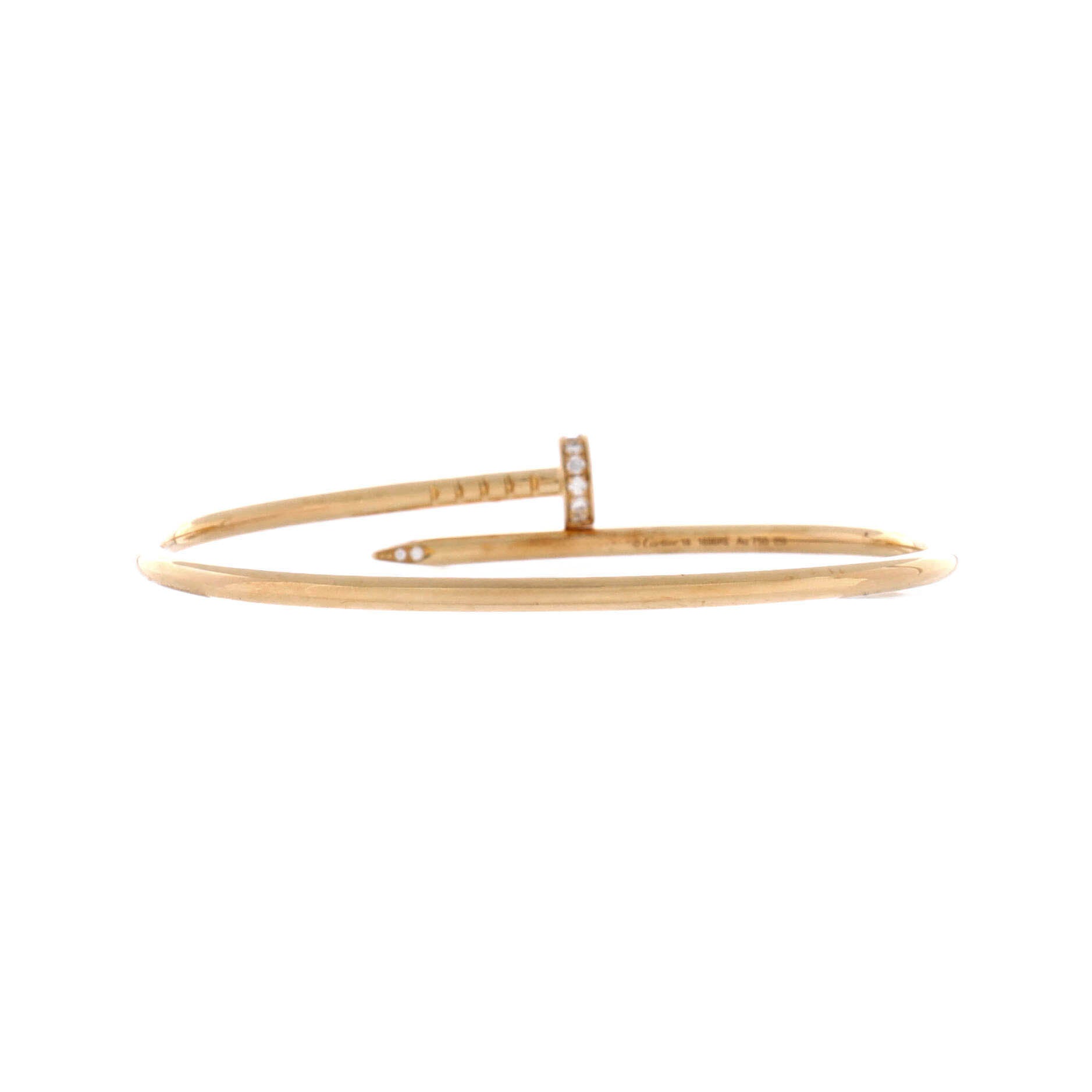 Juste un Clou Bracelet 18K Yellow Gold with Diamonds Small