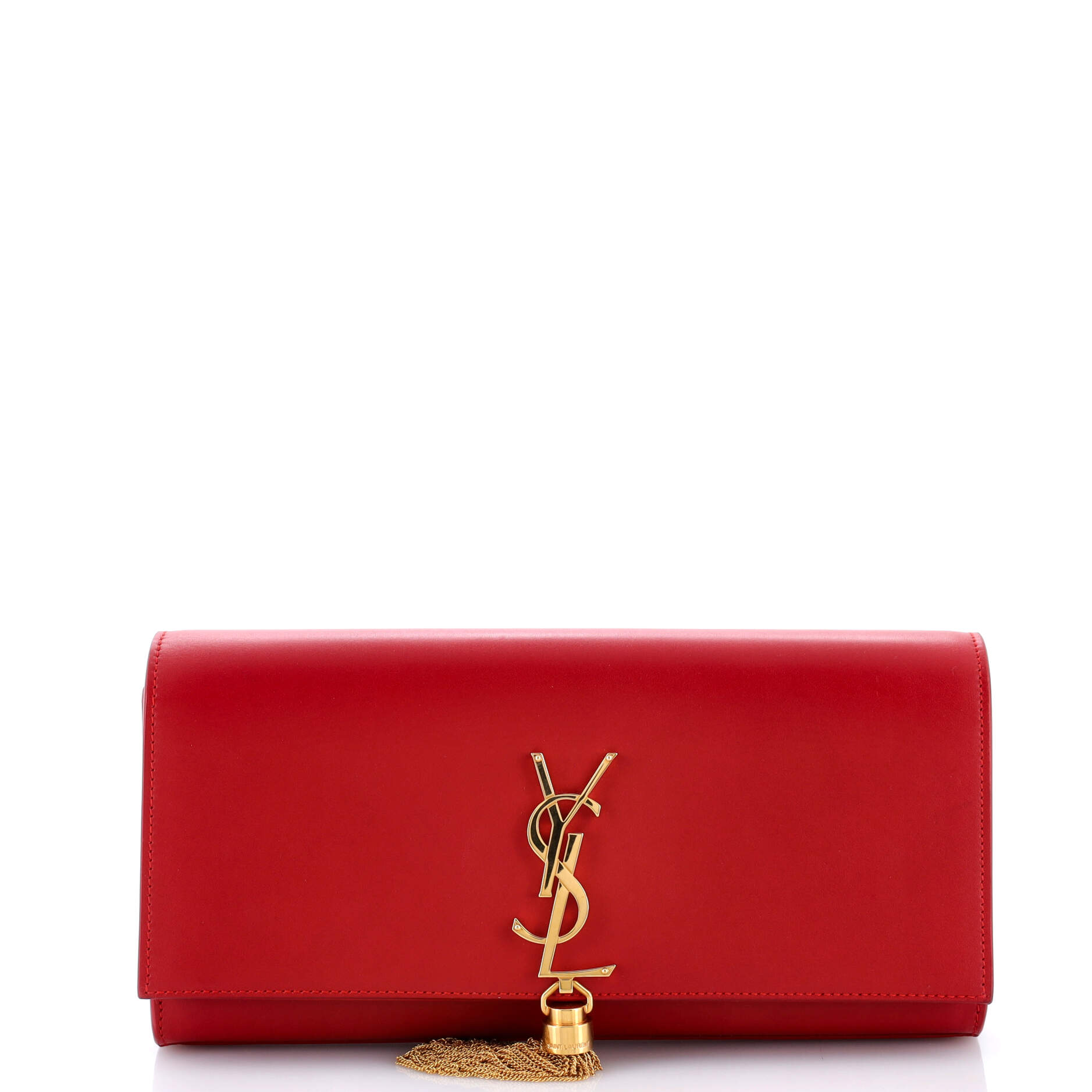 Classic Monogram Tassel Clutch Leather Long