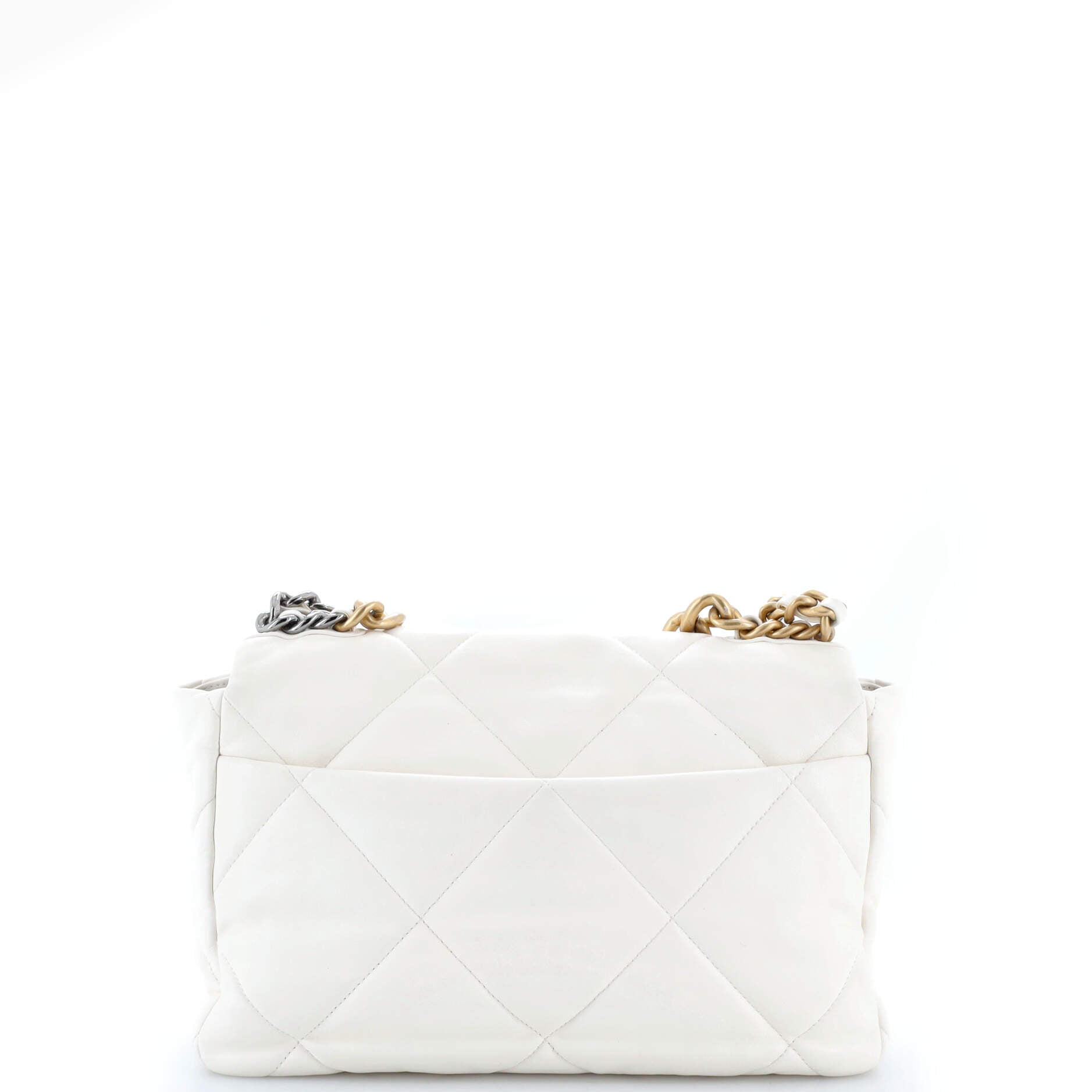 19 Flap Bag Quilted Leather Large