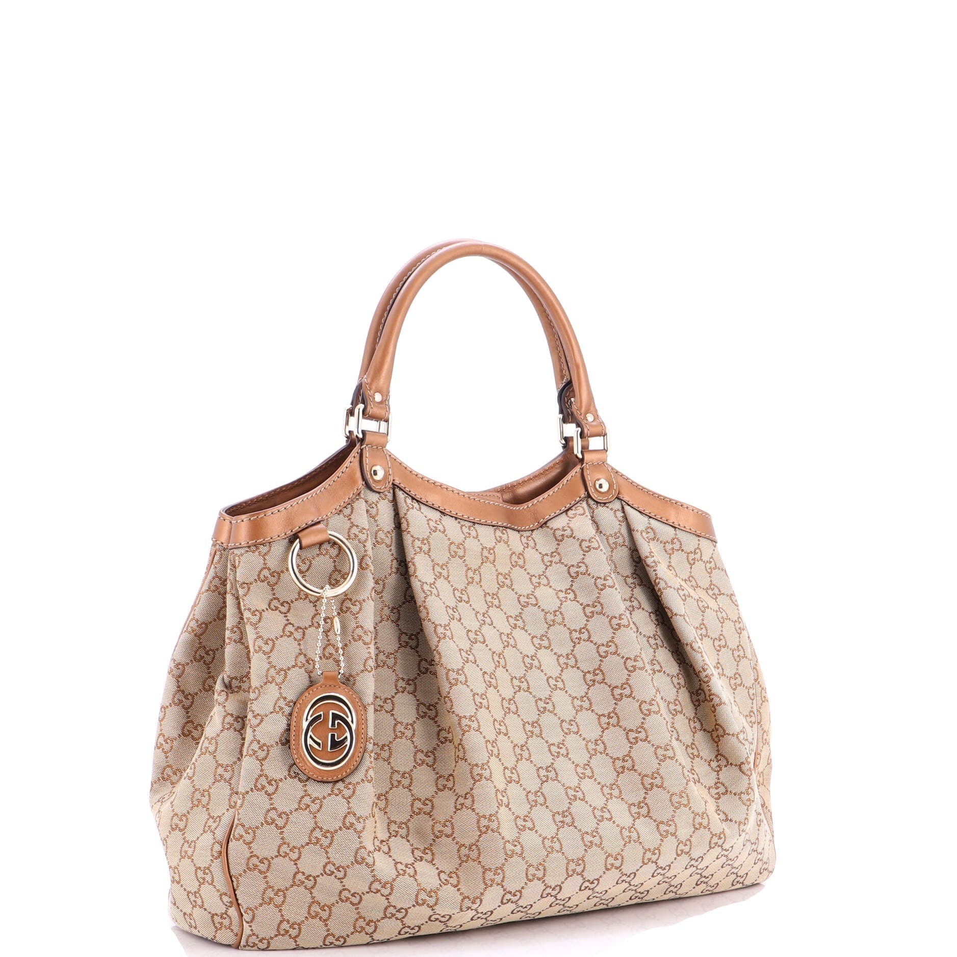 Sukey Tote GG Canvas with Leather Large