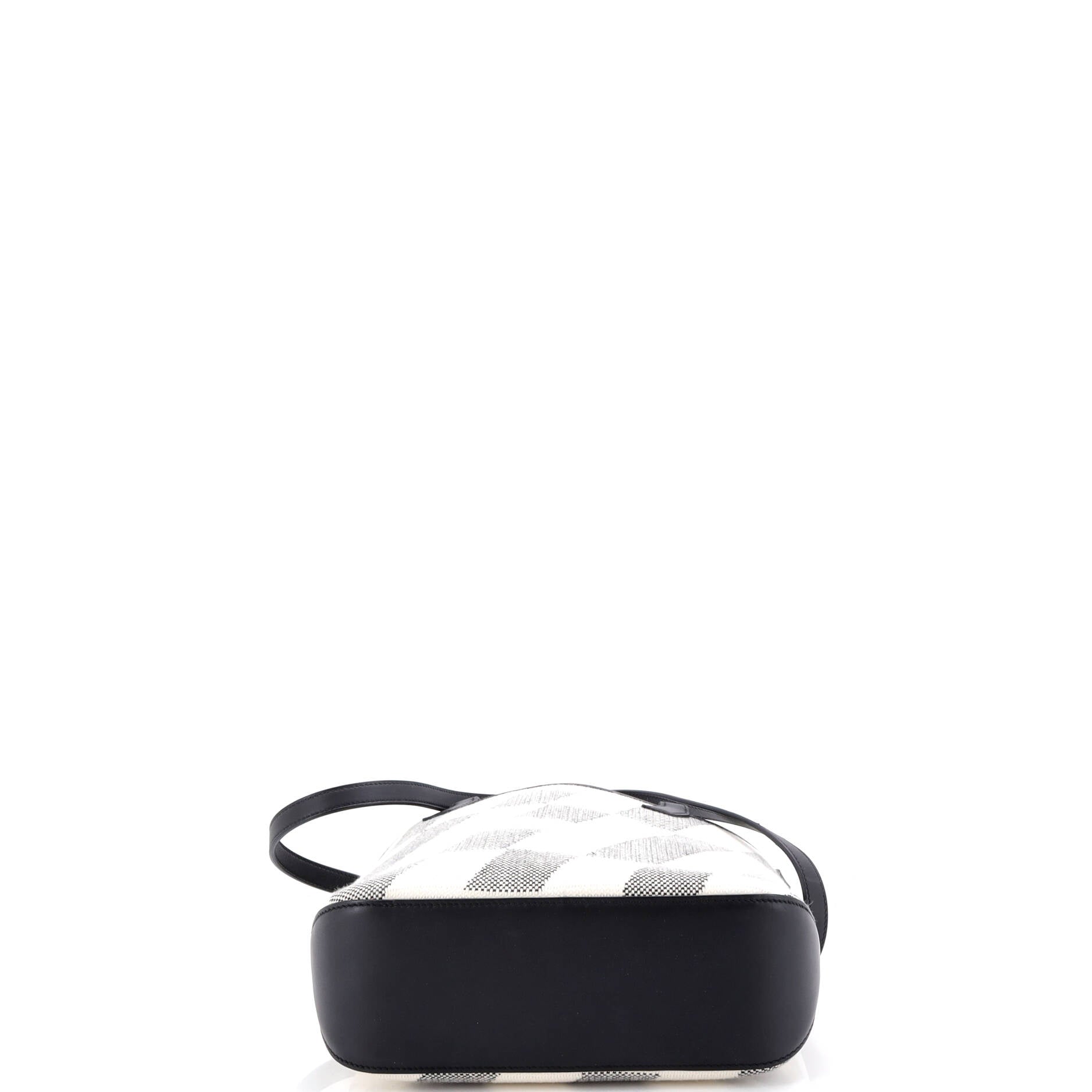 Cabas H en Biais Tote Canvas with Leather 27