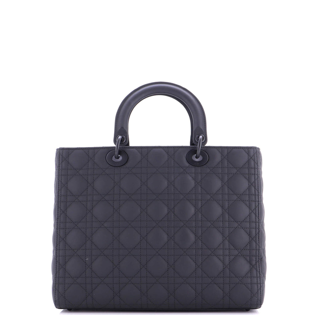 Ultra Matte Lady Dior Bag Cannage Quilt Calfskin Large