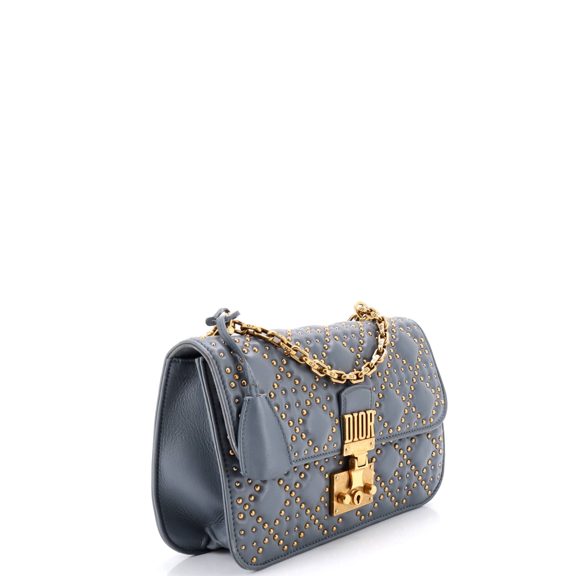 Dioraddict Flap Bag Cannage Studded Lambskin Medium