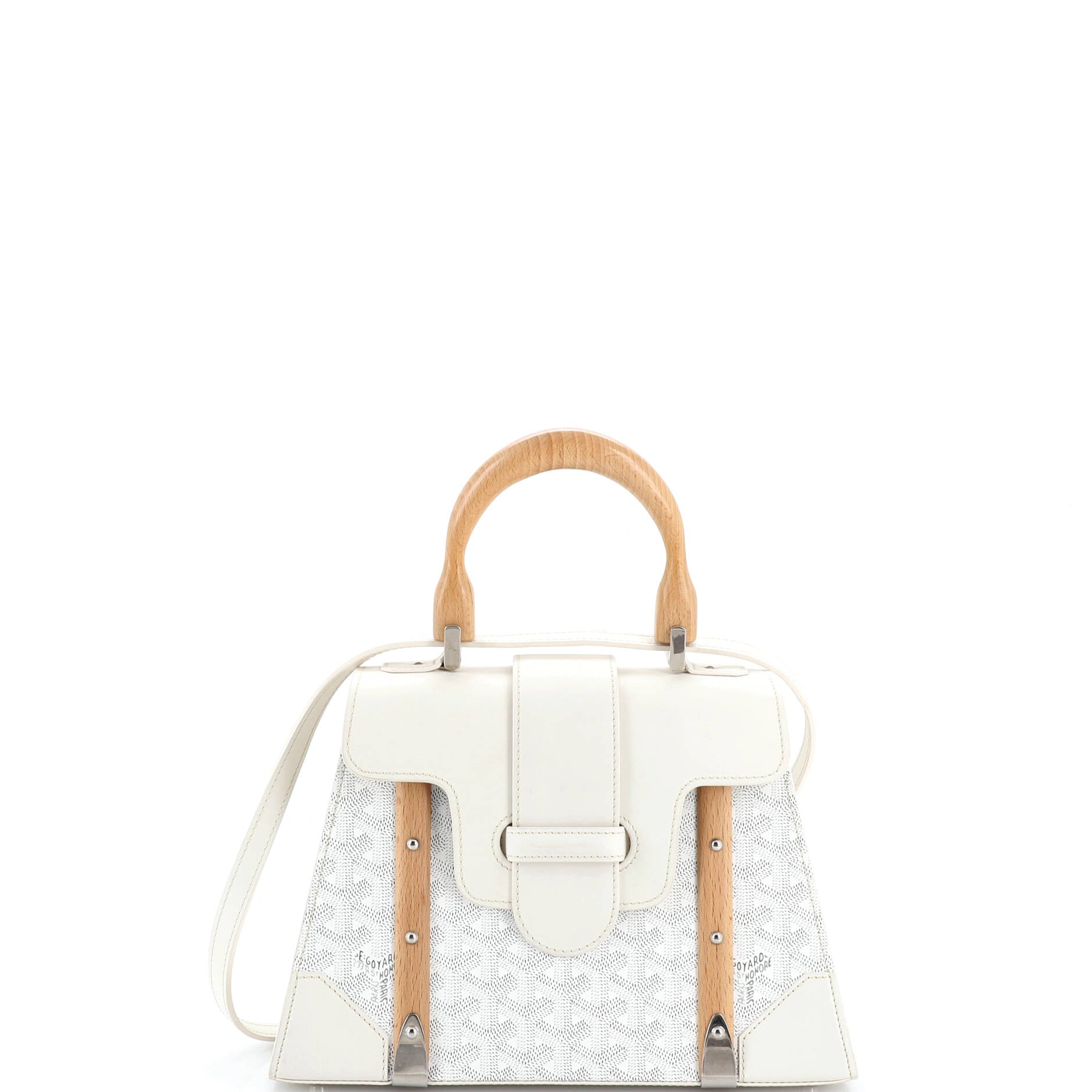 Saigon Top Handle Bag Coated Canvas with Leather PM