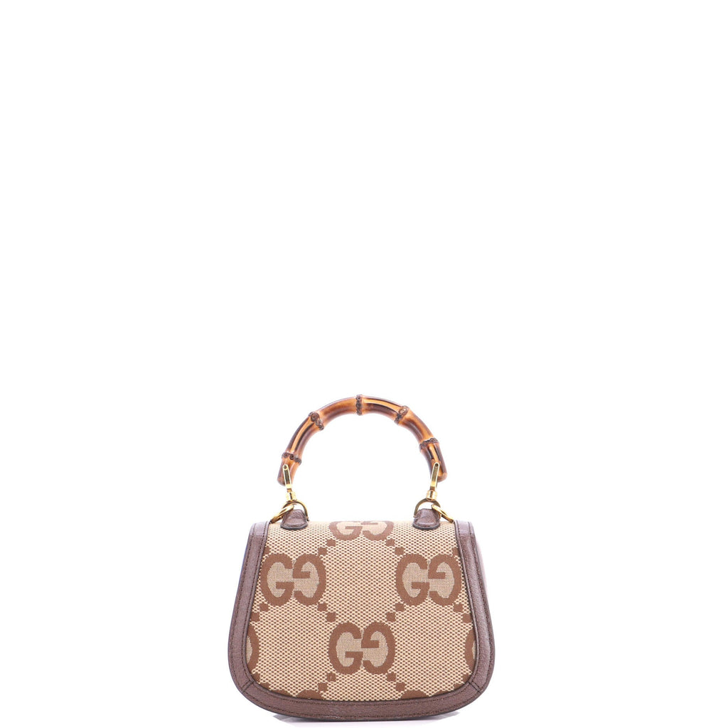 Bamboo 1947 Top Handle Bag Jumbo GG Canvas Mini