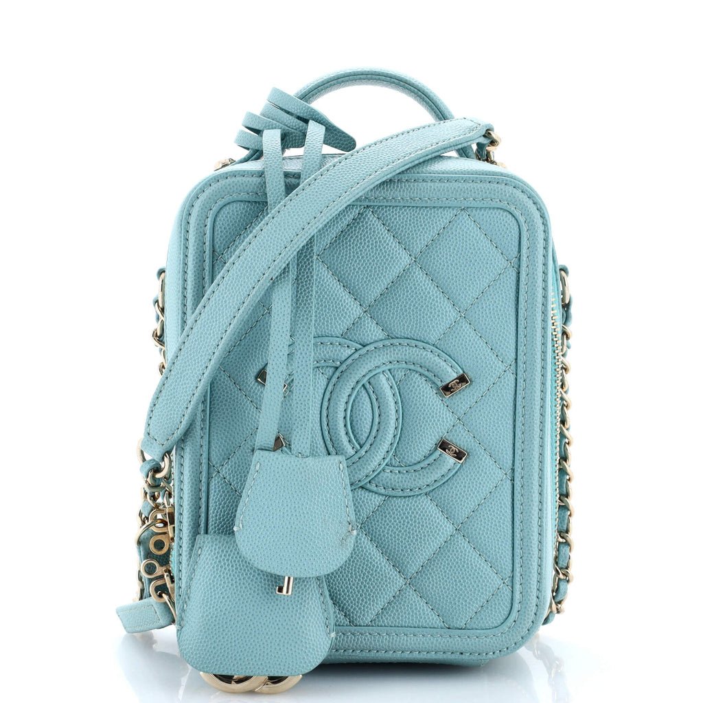 Filigree Vertical Vanity Case Quilted Caviar