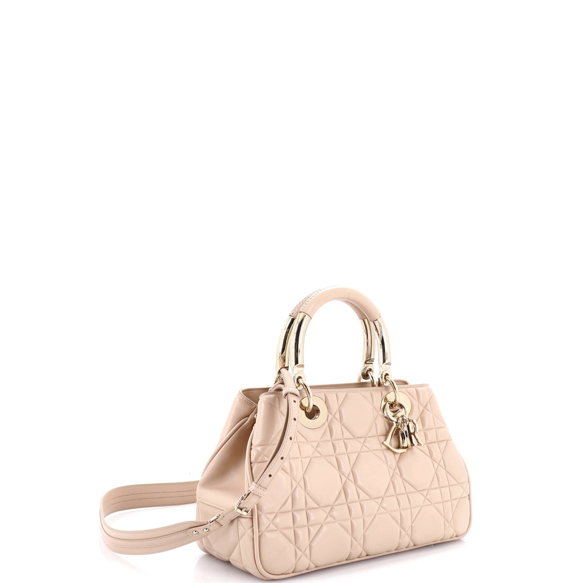 Lady 95.22 Bag Cannage Embossed Leather Medium