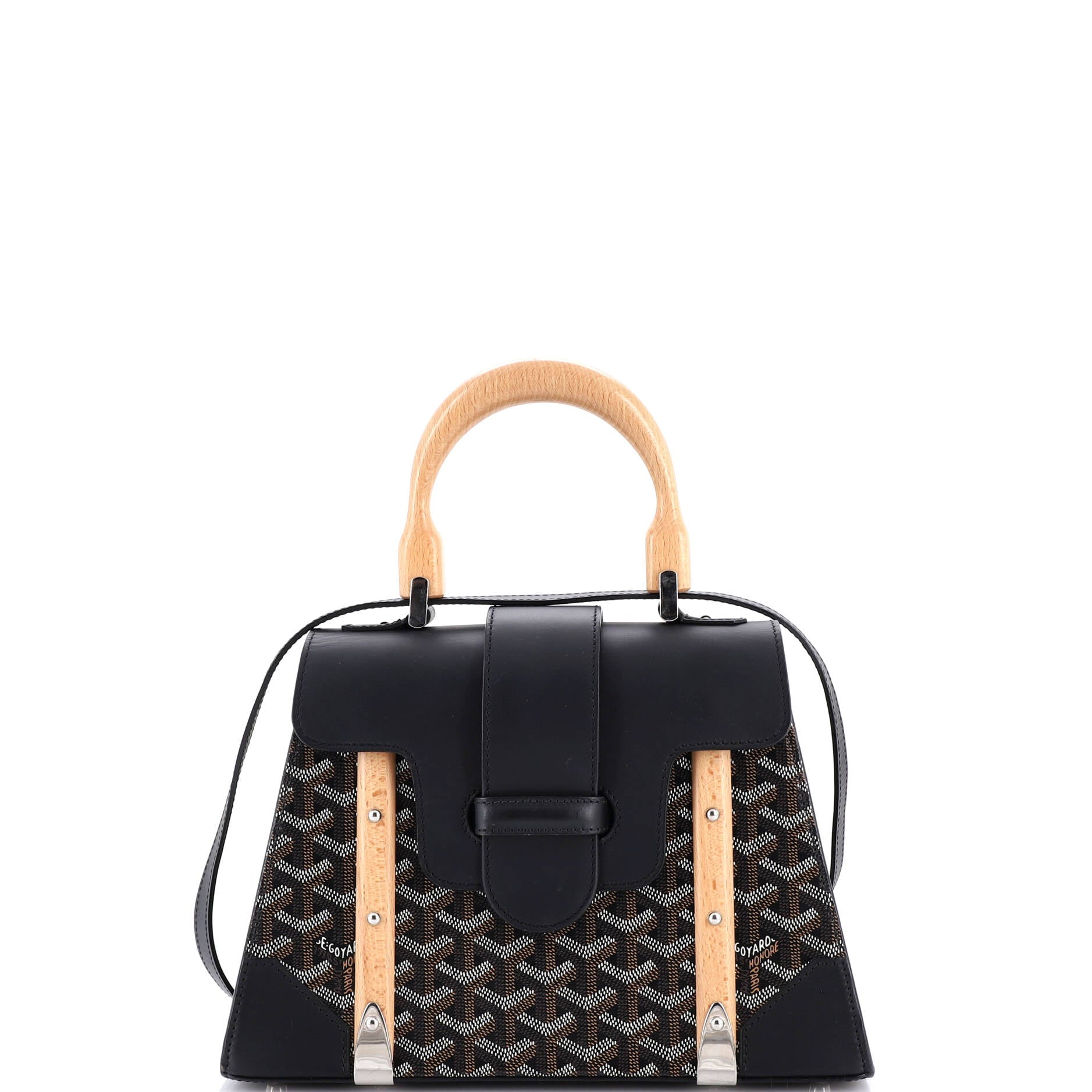 Saigon Top Handle Bag Coated Canvas with Leather PM