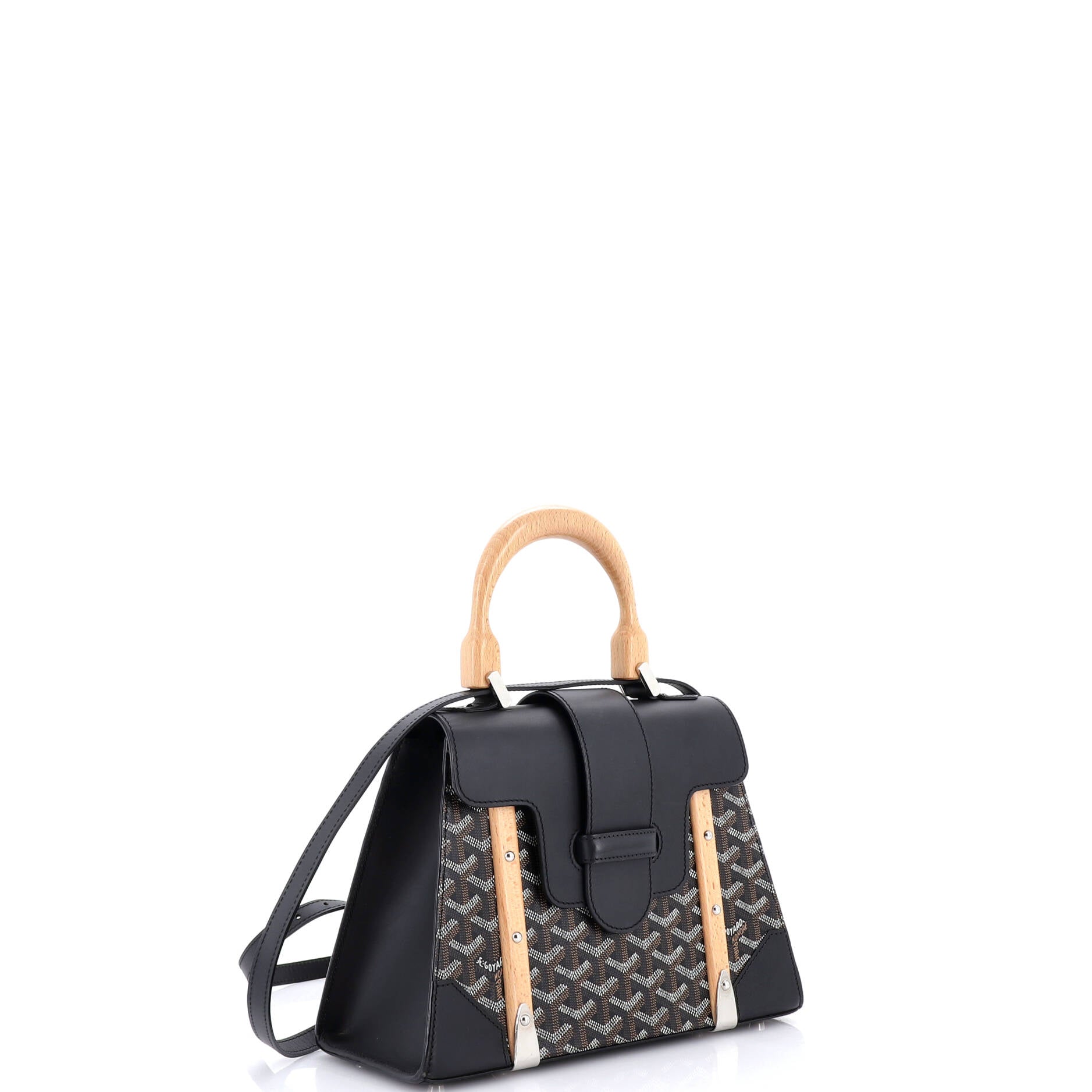 Saigon Top Handle Bag Coated Canvas with Leather PM