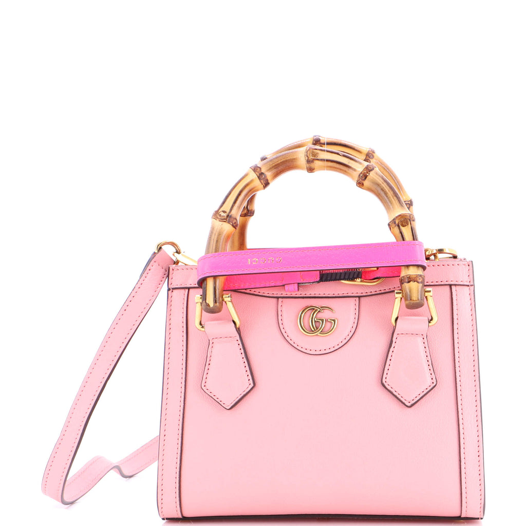Diana NM Bamboo Handle Tote Leather Mini