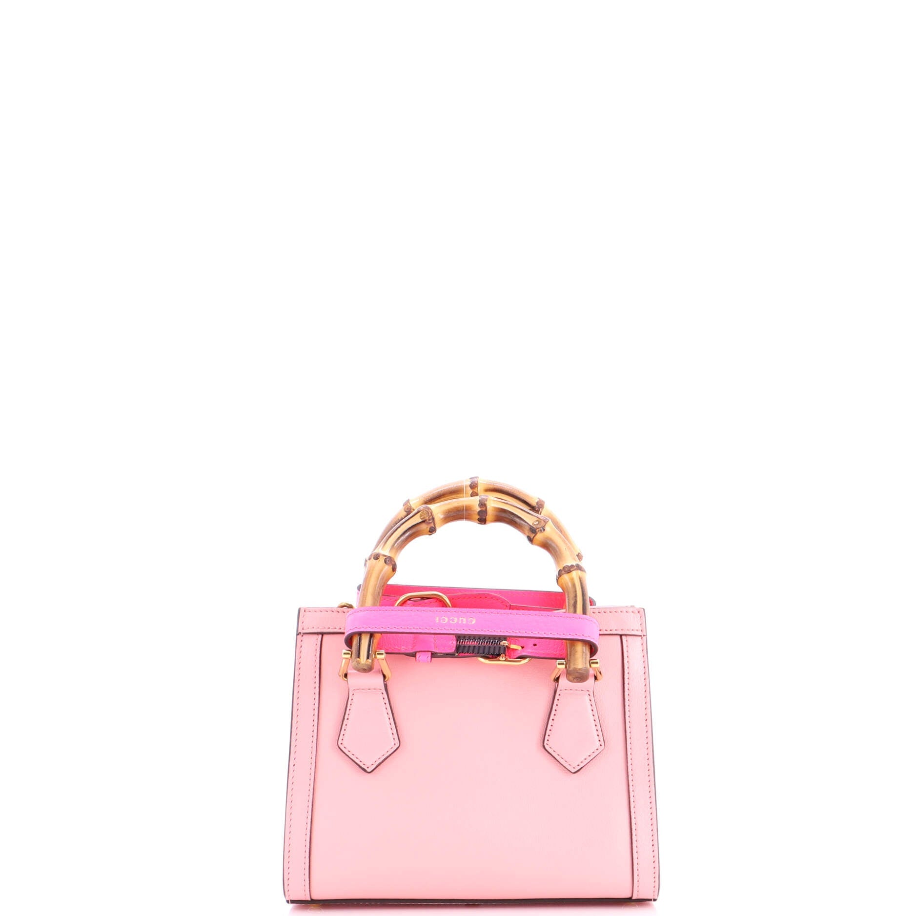 Diana NM Bamboo Handle Tote Leather Mini