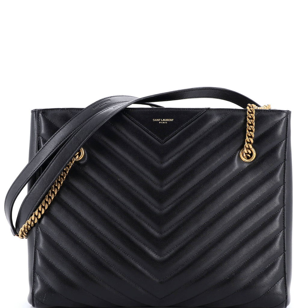 Tribeca Shopping Tote Matelasse Chevron Leather Medium