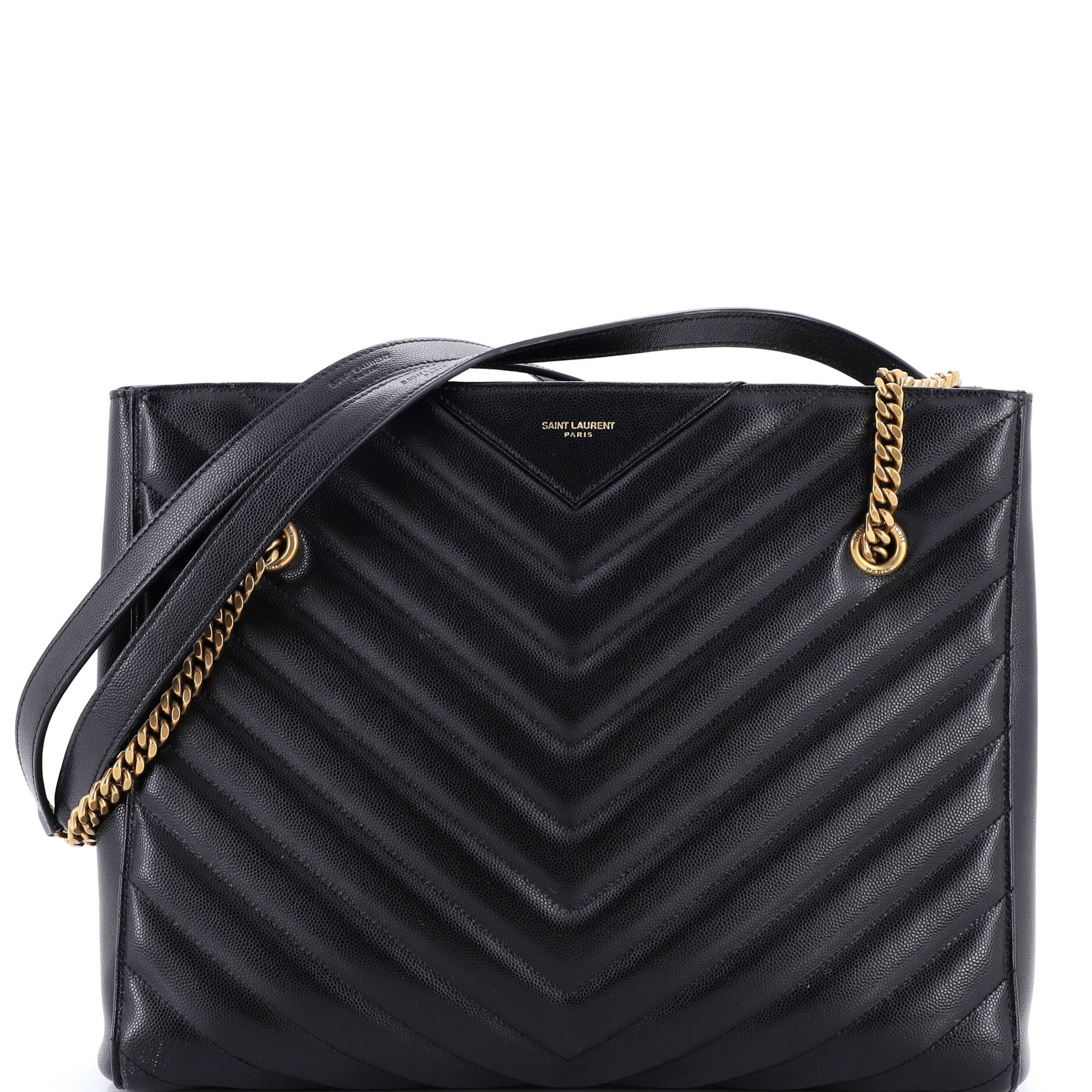 Tribeca Shopping Tote Matelasse Chevron Leather Medium