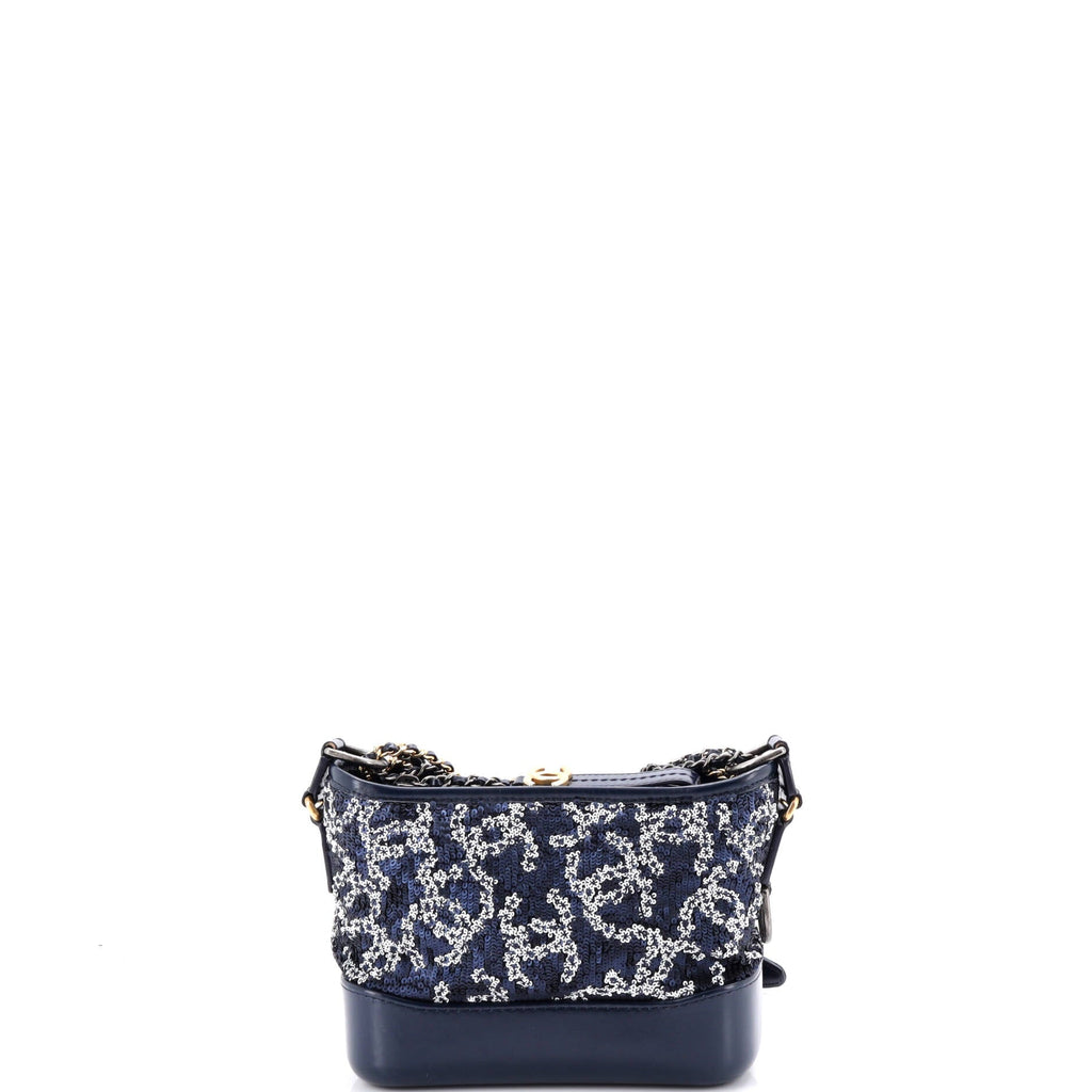 Gabrielle Hobo Logo Motif Sequins Small