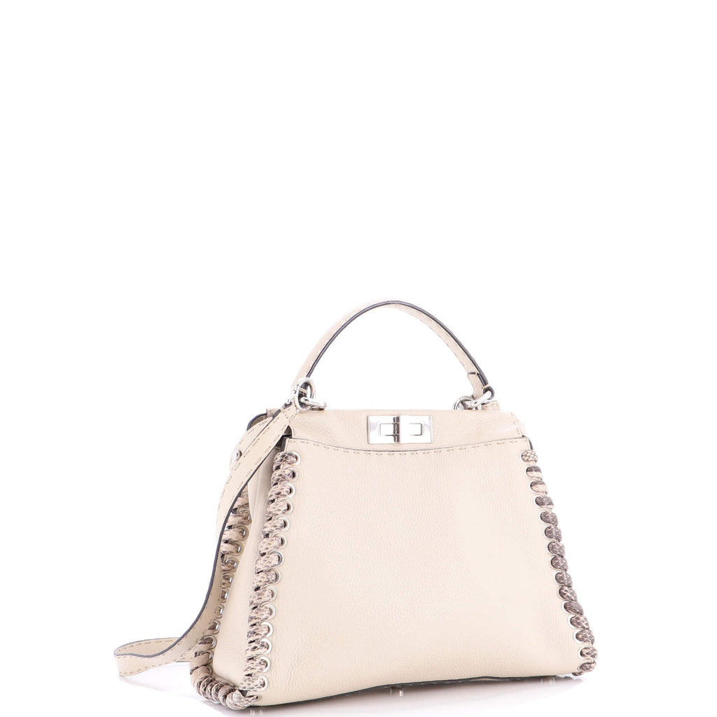 Peekaboo Bag Leather with Python Whipstitch Regular