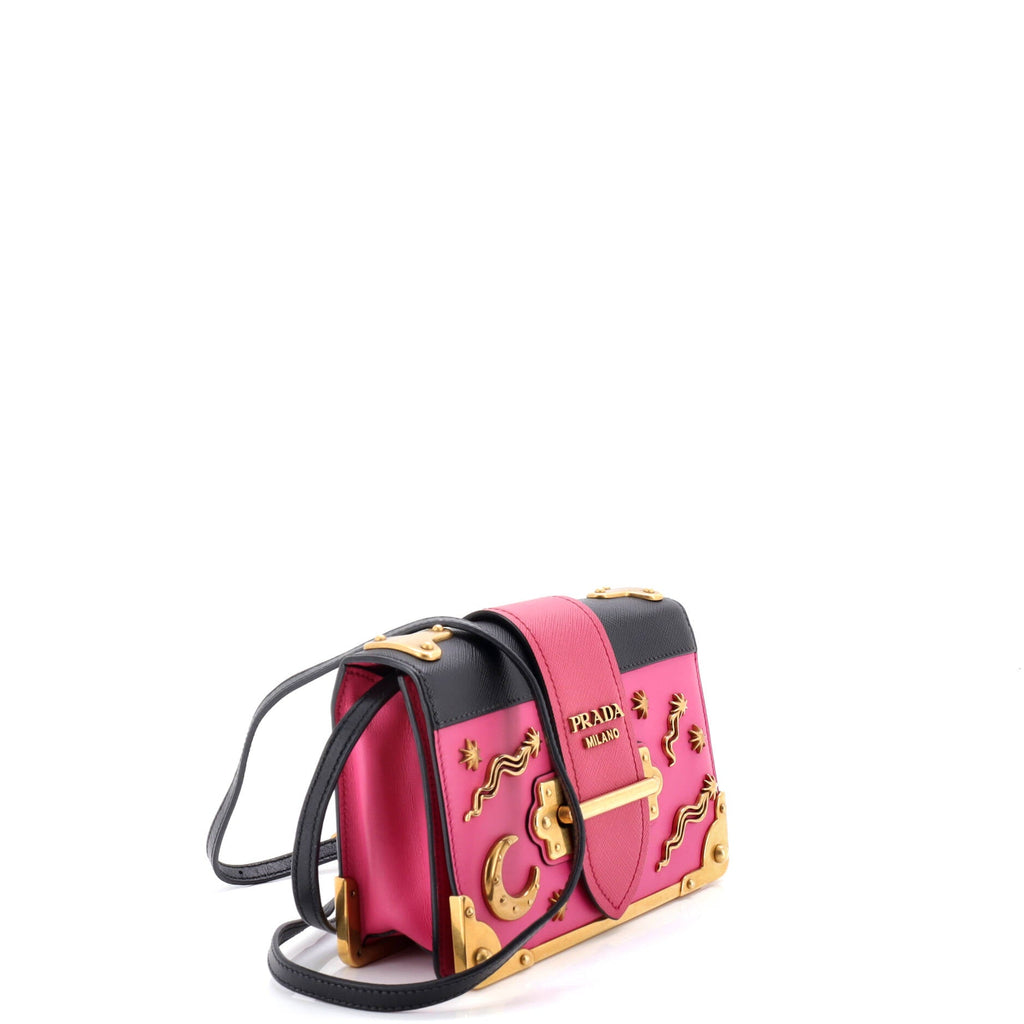 Cahier Crossbody Bag Embellished Leather Small