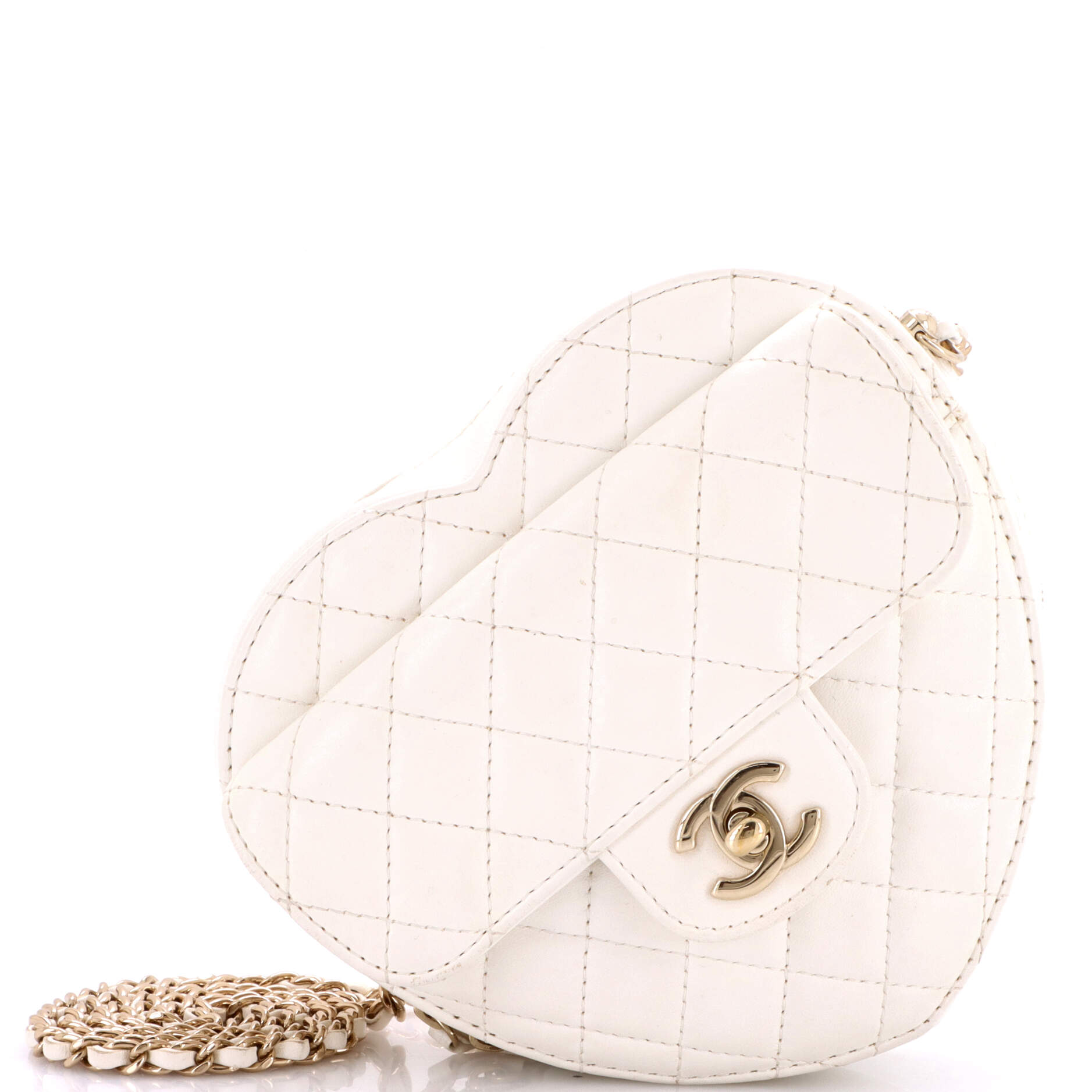 CC in Love Heart Bag Quilted Lambskin