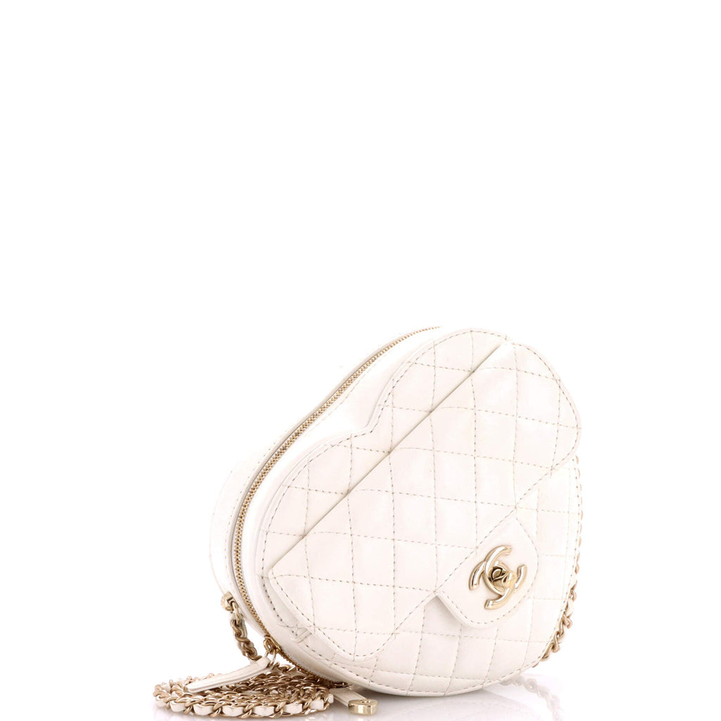 CC in Love Heart Bag Quilted Lambskin