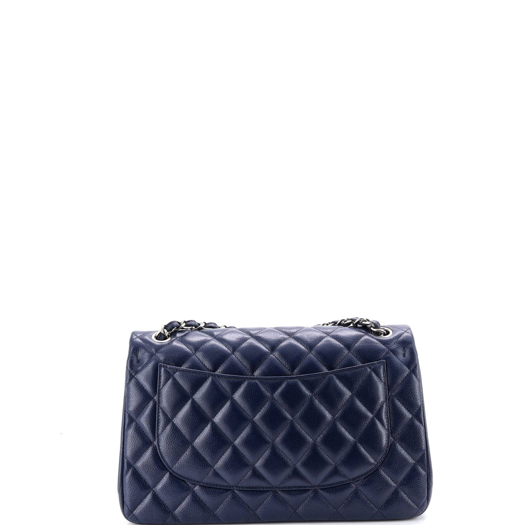 Classic Double Flap Bag Quilted Caviar Jumbo