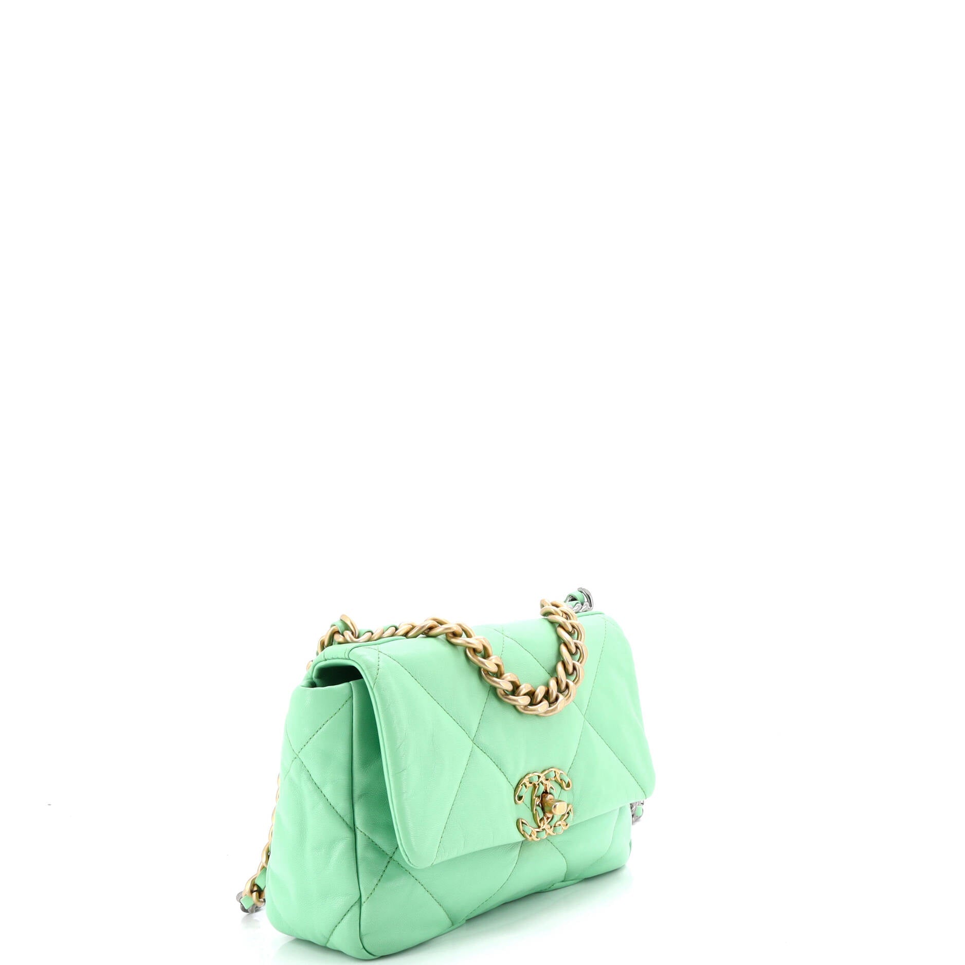 19 Flap Bag Quilted Leather Medium