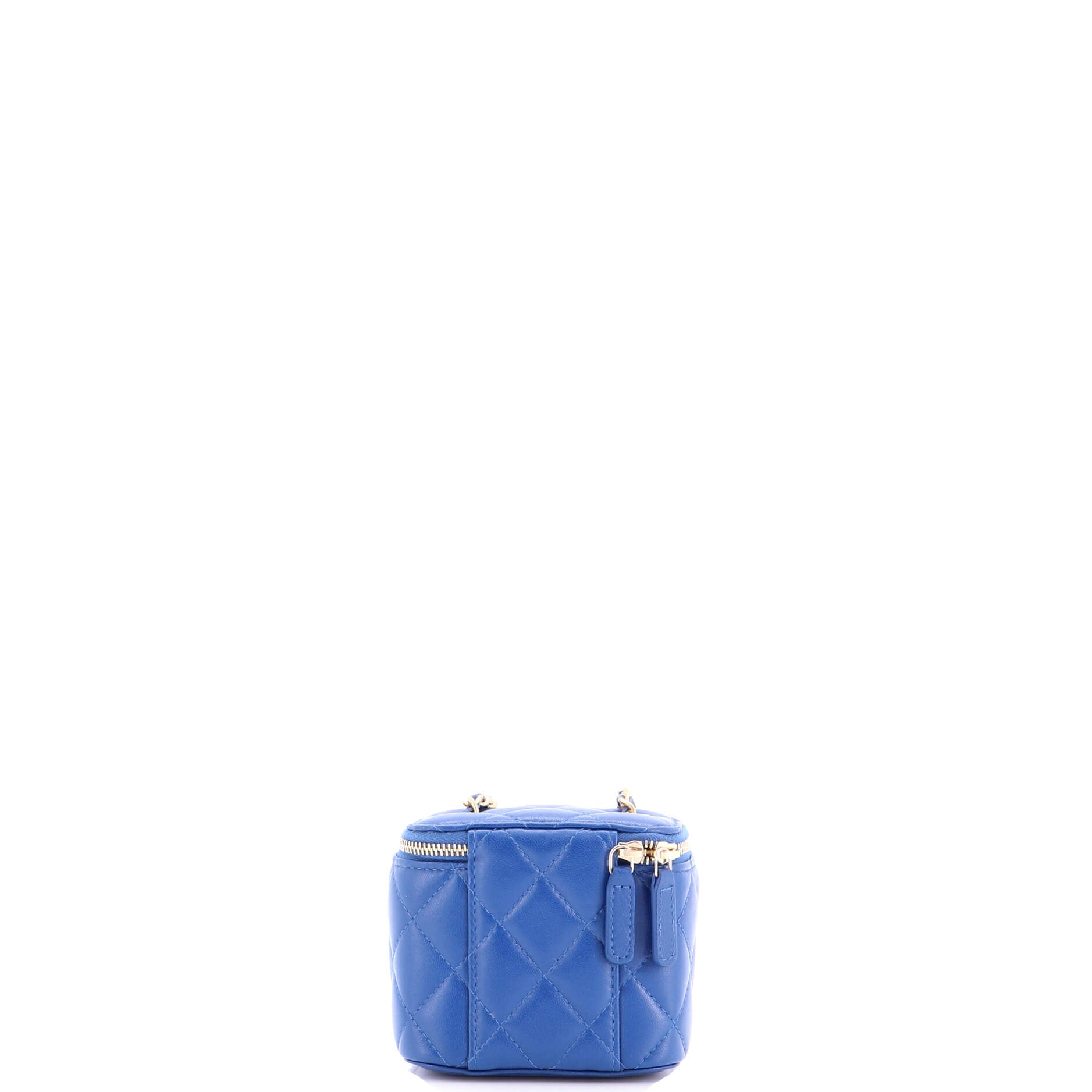 Pearl Crush Vanity Case with Chain Quilted Lambskin Mini