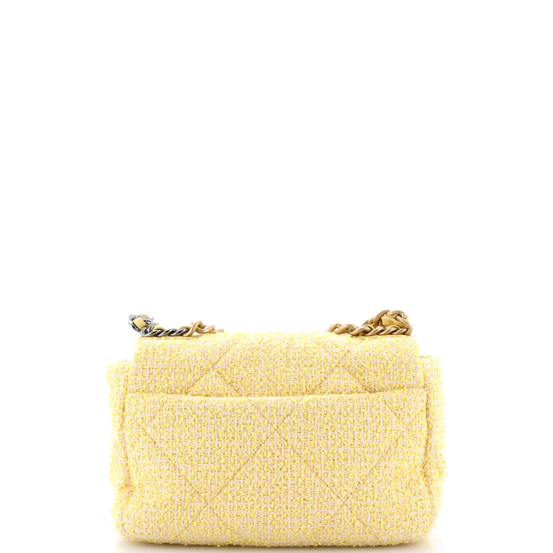 19 Flap Bag Quilted Tweed Medium