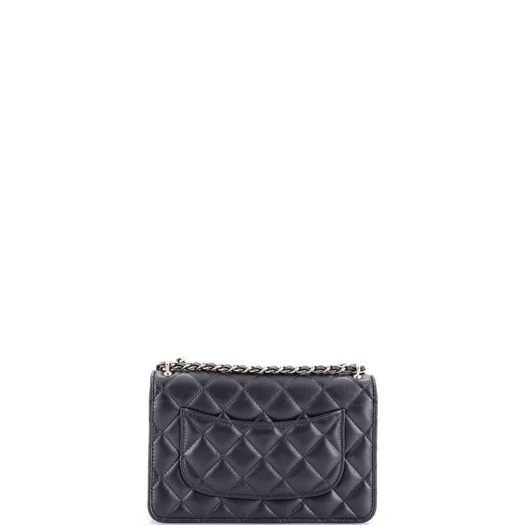 Flap Bag Charms Strap Wallet on Chain Quilted Lambskin