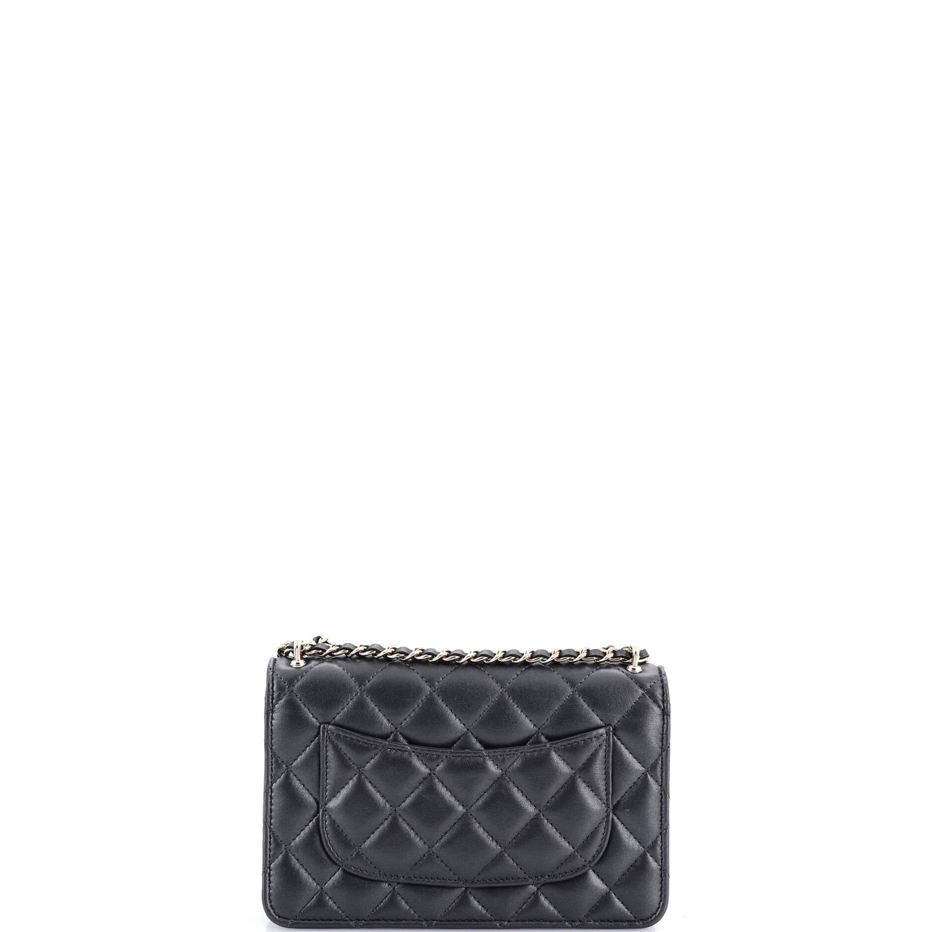Flap Bag Charms Strap Wallet on Chain Quilted Lambskin